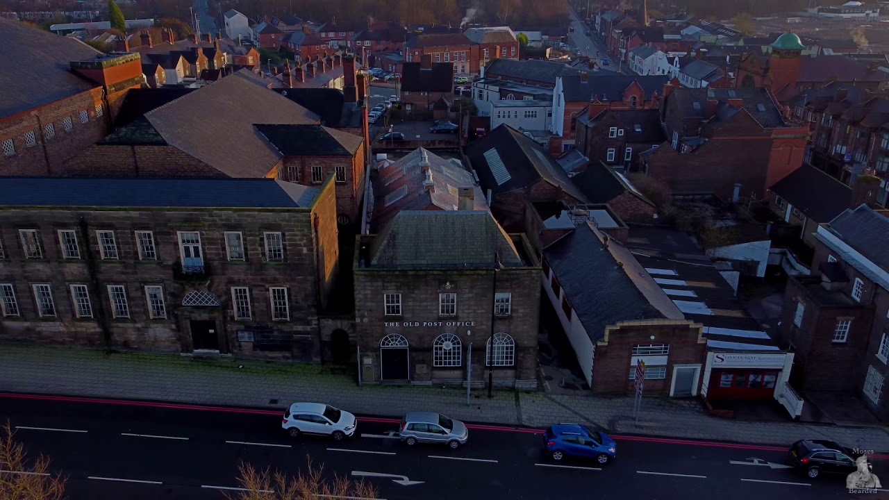 Old Post Office aerial view Stoke on Trent Burslem
