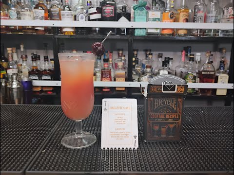 Bicycle Cocktail Recipe - 7 of Clubs - Singapore Sling