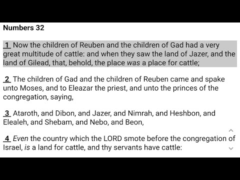 Numbers 32 Through 34