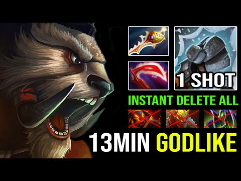 13MIN GODLIKE Carry Mid Tusk Instant 1 Shot Everything with First Item Desolator Dota 2