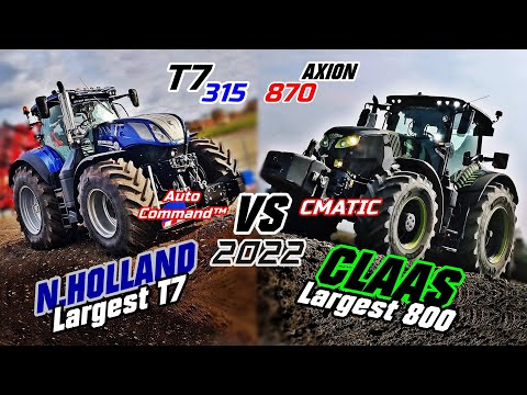 N.Holland T7.315 PLM int VS CLAAS Axion 870 - All Level Power/Size/Output Comparison [2022]