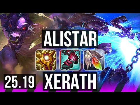ALISTAR & Ashe vs XERATH & Hwei (SUP) | 8/2/6, Dominating | KR Master | 25.19