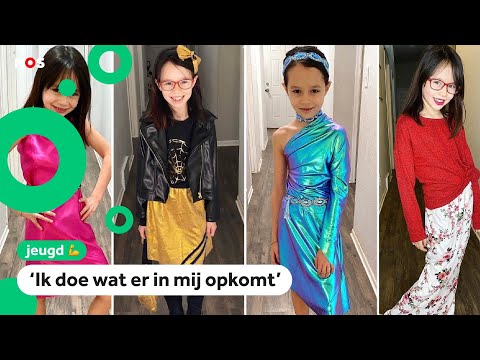 Kaia (9) ontwerpt kleding en gaat viral op TikTok