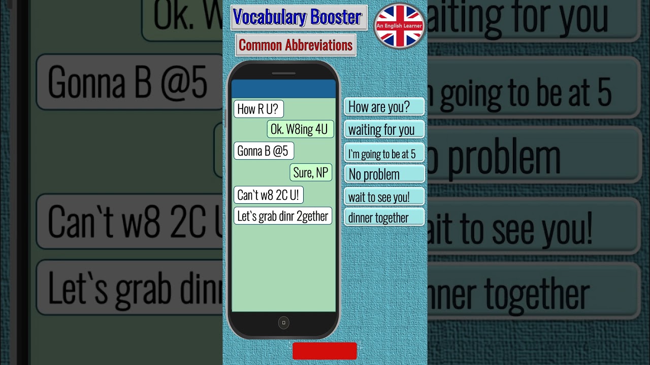 #Vocabulary booster #Abbreviation #Phone messages #Text