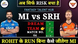 MI vs SRH Dream11 | IPL 2022 | 65th Match MI vs SRH Dream11 prediction | Dream11 Team, MI vs SRH