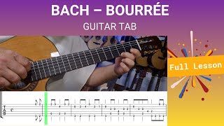 Bach – Bourrée in E Minor 🎸 Guitar TAB Lesson (Fingerstyle Tutorial)