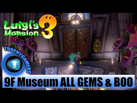 Luigi's Mansion 3 - ALL GEMS & BOO Location - 9F Unnatural History Museum