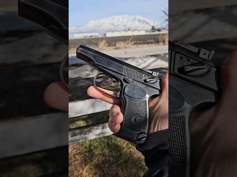 IJ-70-17A Baikal Makarov chambered in .380 with a rear adjustable sight, double action trigger
