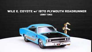 Correcaminos Plymouth 1970 1:24 con figura Coyote (Jada 253255028) Trailer