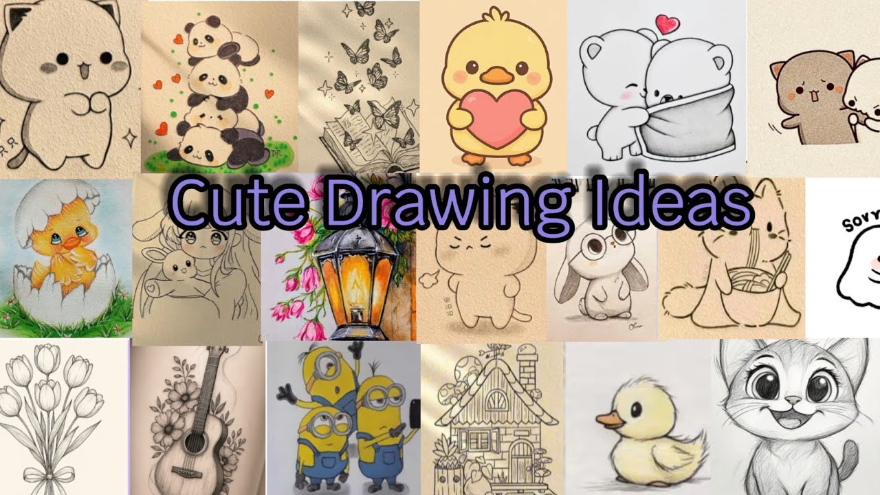 Idee per disegni carini ispirati a Pinterest🎀 Parte 5 | Idee per disegni estetici | Mini scarabocchi