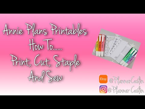Annie Plans Printables, How to. (including how to make your own TN Inserts.