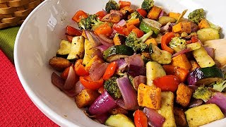 How to Roast Vegetables the Right Way with Balsamic Vinaigrette // Side Dish❤️