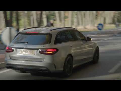 LOUD Mercedes C63 S AMG with DECAT Downpipes - cold start, fly by & POV