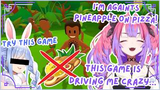 IYARASHII Vivi Is Againts PINEAPPLE PIZZA! She ROASTS Pekora's WEIRD Game! 🤣😭 | Hololive Clip