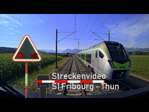 Führerstandsmitfahrt / cab ride S1 Fribourg/Freiburg - Thun