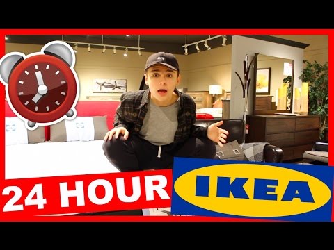 24 HOUR CHALLENGE IN IKEA | OVERNIGHT FORT!