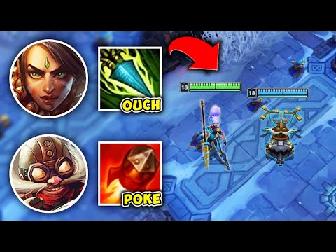 WE RAN THE "TARGET PRACTICE" ARAM COMP AND NEVER STOPPED POKING - League of Legends