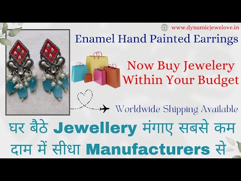 Enamel Hand Painted Jhumki Earrings