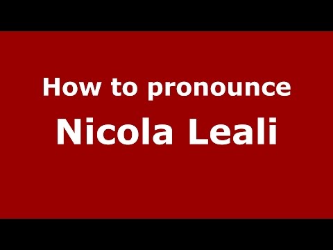 How to pronounce Nicola Leali (Italian/Italy)  - PronounceNames.com