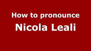 How to pronounce Nicola Leali