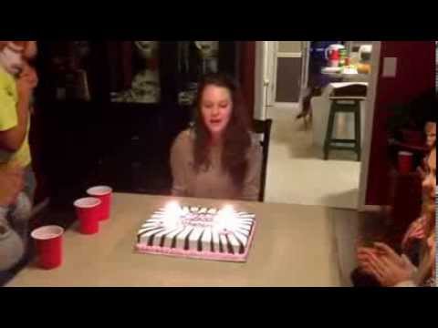 CAKE and CANDELS!  German Daughter Maren's 17th Birthday!!