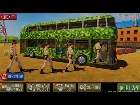 Army Soldier Bus Driving Simulator- Offroad US Transport Duty Driver - And...