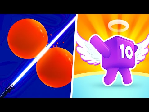 Laser Bubbles vs Level Up Numbers - 2⭐123456789 Max Level Gameplay