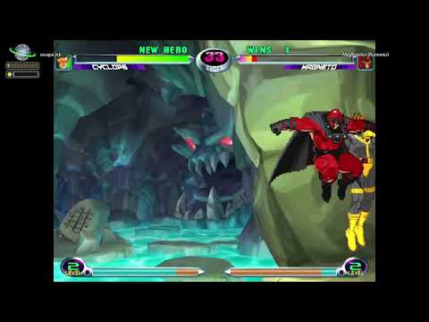 MvC2: Romneto - Magneto (15%) 1v3 Near Comeback vs BH/Doom/Cyke (165%) [Escape.ink] .:6.29.25:.