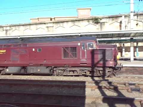 The Class 37 West Coast Railways No.37668 with MK2 WCRC Coaches was passed through at Carlisle.