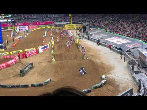 Supercross 2018 San Diego 450 Heat 1 Crash Justin Bogle
