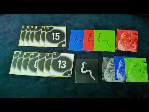 Snakes and Hawks card game, 4 Players, Under 2 minute Tutorial