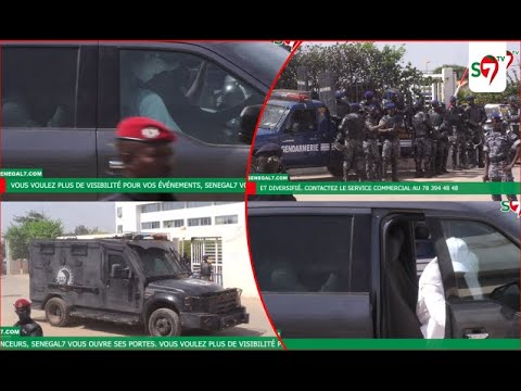 Tribunal de Dakar : L’arrivée sous haute sécurité de Sonko