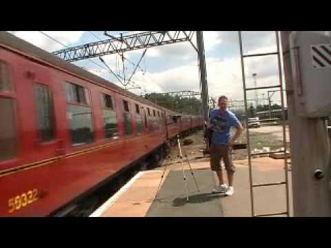 DRS 37610 and 37608 depart Crewe on 5z75