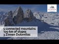 Skiing on 5 connected mountains - 3 Zinnen Dolomites