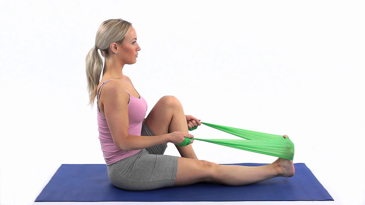 Ankle strengthening with resisted plantar flexion - YouTube
