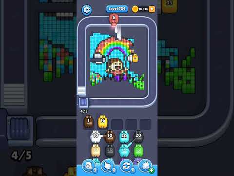 Pixel Flow Level 734 Walkthrough