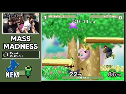 Mass Madness 37 SSBM - PF | Mekk [L] (C. Falcon) vs. ACE | 2saint (Jigglypuff) - Melee GF