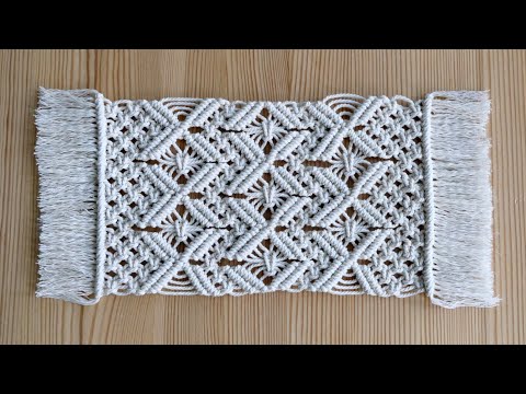 DIAMOND MESH MACRAME TABLECLOTH PATTERN TUTORIAL