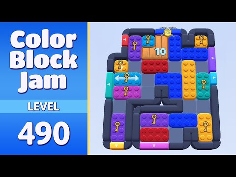 Color Block Jam Level 490 | Every Puzzle Solved! 🎯