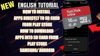 How To Install Apps Directly To SD Card From Play Store Samsung || Download Apps In SD Card