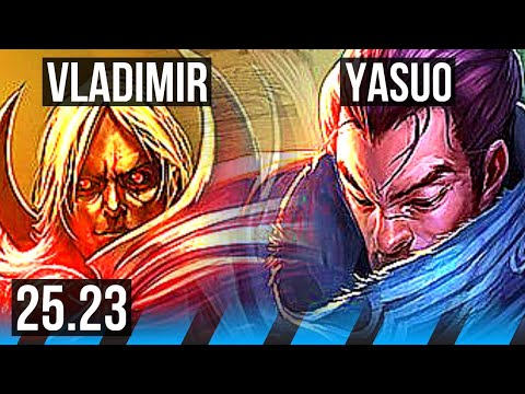 VLADIMIR vs YASUO (MID) | Legendary, 14/3/4, 600+ games | EUW Master | 25.23