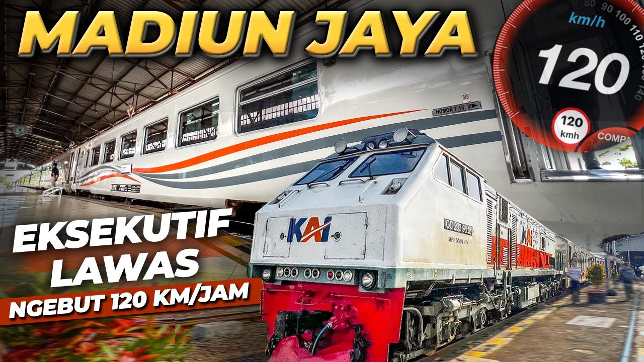 EKSEKUTIF LAWAS NGEBUT 120 KM/JAM !! APAKAH NYAMAN? Trip KA Madiun Jaya Eksekutif Madiun - Jakarta