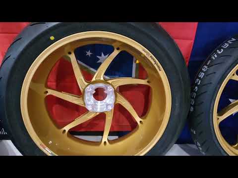 2022 Marchesini M7RS Forged Aluminium wheels inside view of Ducati single sided swingarm version