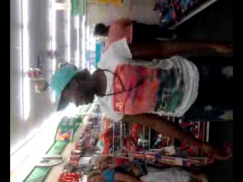 Raiche shouting in dollar tree