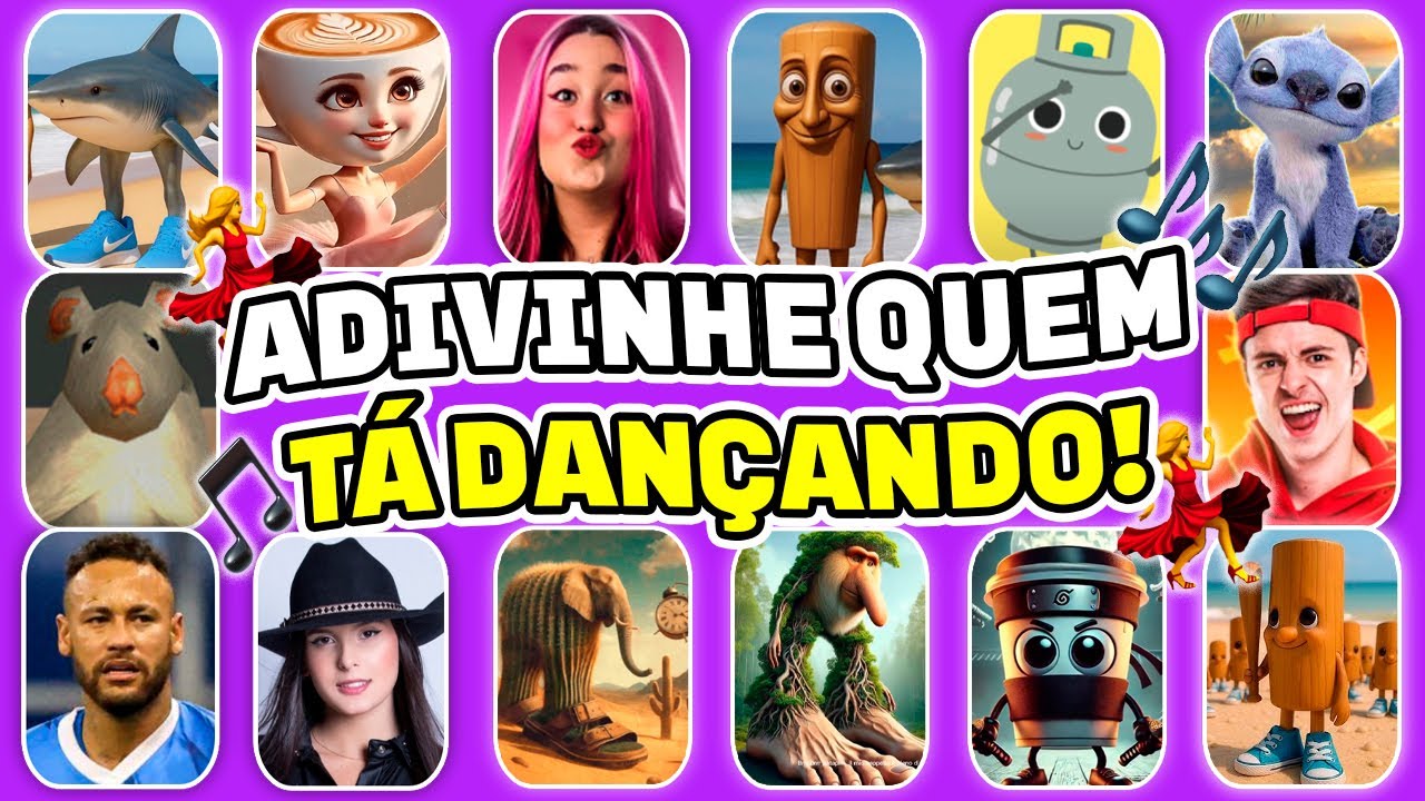 ADIVINHE QUEM TÁ DANÇANDO!💃🎵 STITCH, BALLERINA CAPPUCCINA, Tralalero Tralala, Tung Tung Tung Sahur
