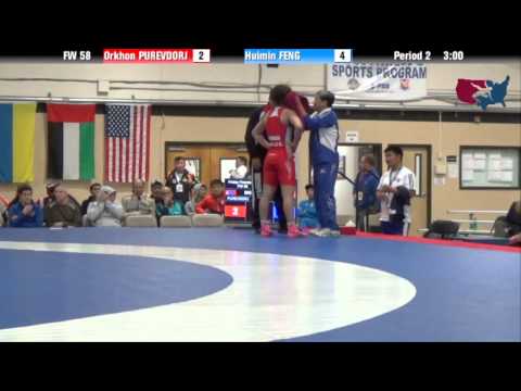 58 KG RR5 - Orkhon Purevdorj (MGL) vs Huimin Feng (CHN)