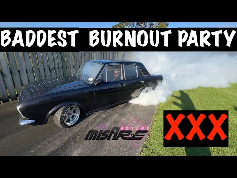 BADDEST rotary BURNOUT party EVER  !!!!