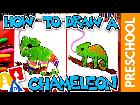 How To Draw A Chameleon - Preschool