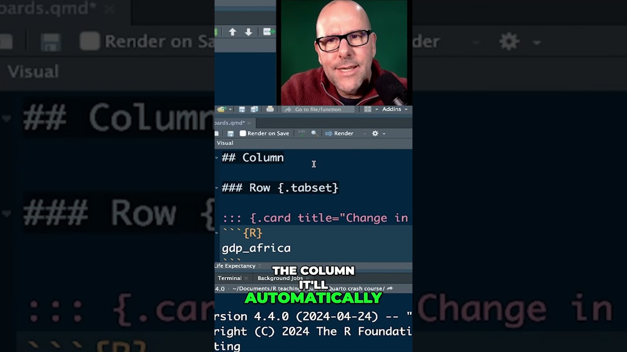 R programming for dashboards using Quarto