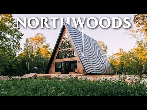 Spacious A-Frame in the Forest! // Northwoods A-frame Tour!